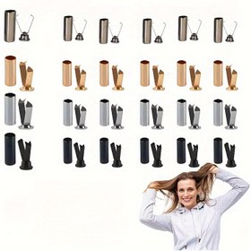 Resim 40 adet 20 Çift Halat Ucu Metal, 4 Renk Halat Ucu Metal Yüksek Kaliteli Alaşım Halat Kilidi Metal Halat Ucu Metal Ayakkabı Bağı Ucu Hoodie DIY Tamir Ayakkabı Bağı 