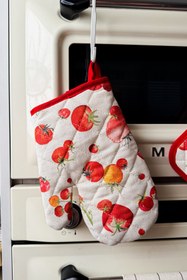 Resim Pomodoro Fırın Eldiveni ve Tutacak Seti - Renkli 