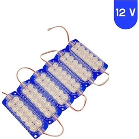 Resim 12 Volt 2.4 Watt 12 Smd Ledli Sabit Mavi Modül 5 Adet 