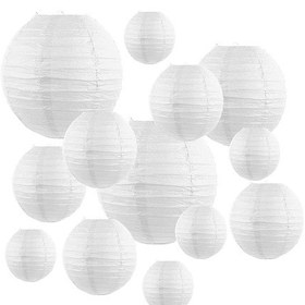 Resim Lemestar Beyaz Dairesel Kağıt Fener Seti 4,6,8,10,12 İnç Her Boyutta 4 Adet Toplam 20 Adet - Bayram, Düğün, Parti Ve Ev Dekorasyonu Asma Aydınlatma 