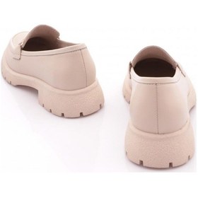 Resim Dgn 4269 Kadin Aksesuarli Loafer Ayakkabi Bej 