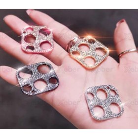 Resim Forsis Aksesuar Iphone 11 Uyumlu Gold Arka Kamera Lens Koruma Taşlı 