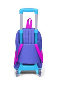 Resim Coral High Kids Lavanta Işıklı Tekerlekli Üç Bölmeli Çekçekli Sırt Çantası 23903 