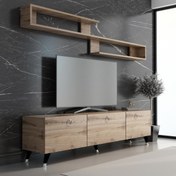 Resim MOBİLYA GEZEGENİ LİYA TV ÜNİTESİ 150 CM ÇIRAĞAN GÜMÜŞ 