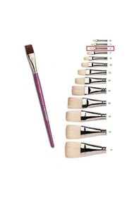 Resim Yağlı Boya Fırçası 4 Numara Samur Akrilik Boya Fırça No:4 Yatsı U 