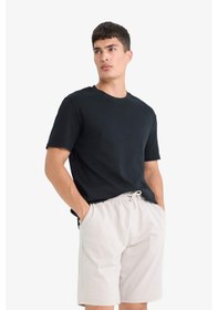Resim Defacto Slim Fit Dar Kesim Cepli Pamuklu Basic Düz Bermuda Şort W1105az25spbg170 Bej 