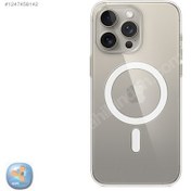 Resim Iphone 15 Pro Max MagSafe Şeffaf Silikon Kılıf+applekutusu 