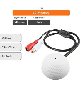 Resim IDS Cctv Kamera Mikrofonu - Ses Ayarlı Anfili Güvenlik Kamerası Sistemleri Yüksek Verimli Ses Kalitesi 