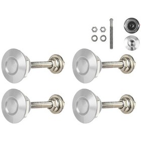 Resim Maiyame 4 Adet Hızlı Serbest Bırakma Motor Kaputu Kilitleri, Alüminyum+paslanmaz Çelik, Silver, Evrensel Uyumlu, 150 Lbs Dayanıklı 