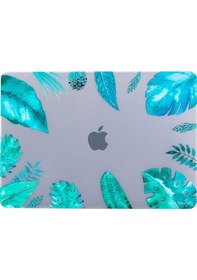 Resim Apple Uyumlu MacBook Air M1 Kılıf 13 İnç Kristal Flower07nl Touchıd'li M1 Air A2337 A2179 A1932 İle Açık Yeşil 