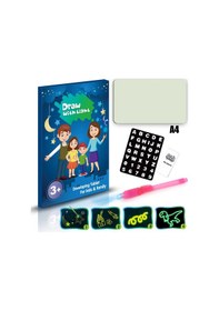 Resim Yifomall A4 Boyama Tahtası - Işıklı Çizim Seti, Çocuklar İçin Eğitici Ve Eğlenceli Hediye 