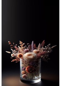 Resim Silindir Masa Üstü Cam Vazo, Silindir Saksı Mumluk 10x10 Cm Beyaz 