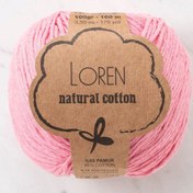 Resim Loren Natural Cotton Pudra Pembesi El Örgü İpi - R100 - 33906 