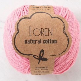 Resim Loren Natural Cotton Pudra Pembesi El Örgü İpi - R100 - 33906 