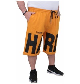 Resim Moc Grande Mocgrande Erkek Büyük Beden Penye Şort Hard 24631 Hardal-Hardal 