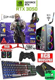 Resim DMC N263 (PUBG,GTA 5) Ryzen 5 5500,16gb,1tb Hdd,256gb Ssd,rtx3050,24''180hz 0yuncu Masaüstü Bilgisayar 
