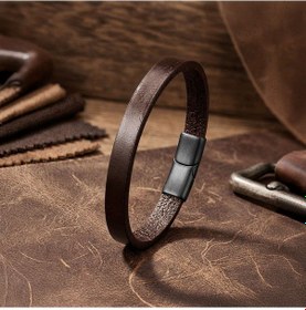 Resim Premium Kahverengi Pu Deri Zamak Erkek Bileklik 31833b16d1 - 21 Cm Kahverengi 