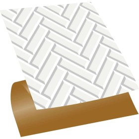 Resim Tink Kendinden Yapışkanlı Beyaz Balıksırtı Desenli Pvc Karo 30X30 cm (33 Adet) 3 M2 