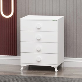 Resim Garaj Home Yıldız 4 Çekmeceli Şifonyer - Beyaz 