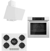 Resim Ferre Pure Rs Serisi Inizio Beyaz Ankastre Set ( D078 - Rs036 - Xe61cb ) 75 Cm Ocak 