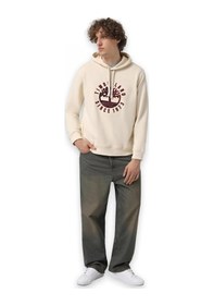 Resim Timberland Tb0a6vgt Holiday Graphic Hoodie Krem Erkek Sweatshirt Krem 