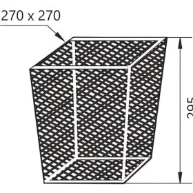 Resim Soho Ofis Tipi Fileli Çöp Kovası Kare Gri 