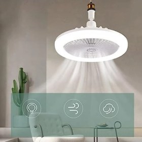 Resim Helios Opto HS-8005 40 W 3 Renk Ayarlı Beyaz LED Avize Fan, Sessiz Motorlu Tavan Vantilatörü Uzaktan Kumandalı 