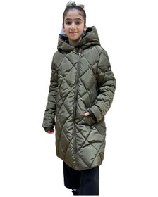 Resim Benitto Kids Kız Çocuk Kapüşonlu Kaban 51329 Haki 