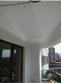 Resim Güneş Asansörlü Çamaşır Askısı Çamaşırlık 5 Çubuklu 100 CM Gümüş 