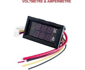 Resim Hatfon Voltmetre & Ampermetre Dual Digital (0 ~ 30V / 0 ~ 100A ) G.y. Dc Şöntlü 
