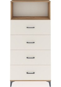 Resim Arges Dolap 2 Raflı 4 Çekmeceli 88x30x182 Çam-aytaşı Atlas Çam 