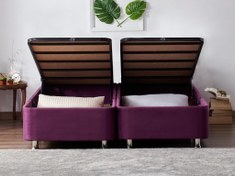 Resim Niron Yatak Purple Çift Kişilik Mor Baza 150 x 200 cm 