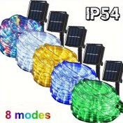 Resim Güneş Enerjili LED Ip Aydınlatma - 8 Mod Kontrollu, Bahçe ve Teras iÇin GünEnerji İle Beslenen Peri Yıldızları, Şık Dekorasyon (Noel & Cadılar Bayramı ile Partiler) 
