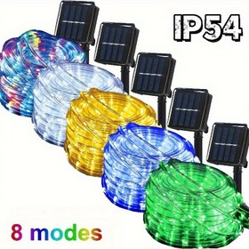 Resim Güneş Enerjili LED Ip Aydınlatma - 8 Mod Kontrollu, Bahçe ve Teras iÇin GünEnerji İle Beslenen Peri Yıldızları, Şık Dekorasyon (Noel & Cadılar Bayramı ile Partiler) 
