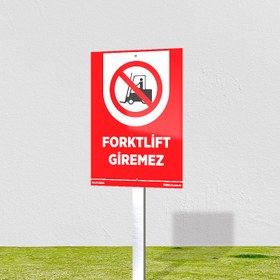 Resim Forklift Giremez Levhası - 60x90 cm / Dekota 
