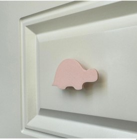 Resim Pomerol Pembe Kaplumbağa Dolap Kulpu- Çocuk Odası, Mutfak Ve Banyo İçin Modern Ve Dayanıklı Mobilya Kulp, Hd 