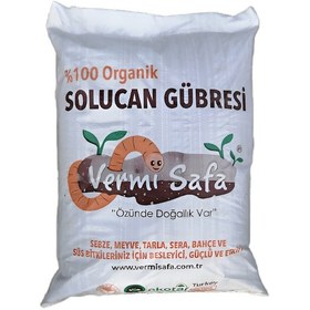Resim %100 Organik Vermisafa Katı Solucan Gübresi 20 KG Lamine Çuvallı 