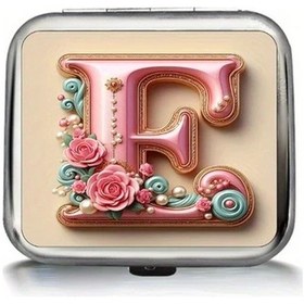 Resim Xuweiwei E Sku Kompakt Şık Mini Metal Küllük Kapaklı Taşınabilir Cep Tasarımı Pembe Gül Desenli Seyahat Ve Açık Hava Kullanımı İçin İdeal 