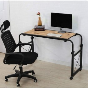 Resim Sekizincicaddedizayn Genişlik Ve Yükseklik Ayarlı Çalışma Masası - Çam (Tekerli) Ceviz 