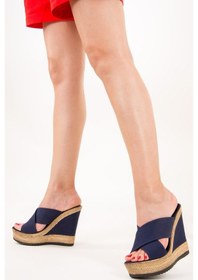 Resim Fox Shoes Lacivert Kadın Terlik F674072005 