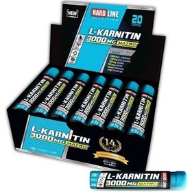 Resim Hardline L-Karnitin Matrix 3000 Mg 20 Ampül Limon 