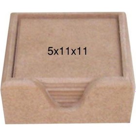 Resim Kare Ahşap Bardak Altlığı F759 