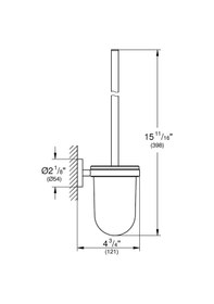 Resim Grohe Tuvalet Fırçalık Essentials Hard Graphite - 40374A01 