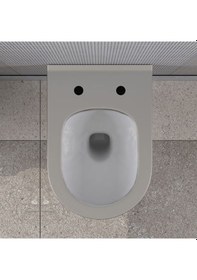 Resim Lucco Asma Klozet İçi Beyaz Dışı Platin 