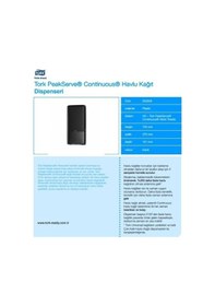 Resim Tork 552508 Peakserve Continuous Havlu Kağıt Dispenseri Siyah 