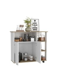 Resim ŞAFAK MUTFAK ADASI - BEYAZ-120 CM Atlantik Çam - Beyaz 