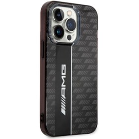 Resim iPhone 14 Pro Uyumlu Kılıf AMG Transparan Çift Katmanlı Karbon Dizayn II Kapak 