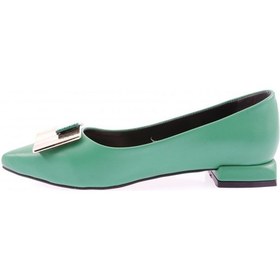 Resim Dgn 2801-23y Kadin Sivri Burun Kare Tokali Babet 2801-1423-R12563 Yeşil 