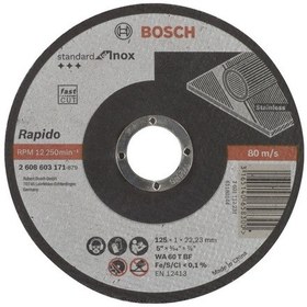 Resim Bosch Standard For Inox Rapido 125x1.0 mm Kesici Disk 