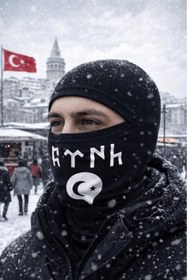 Resim SİNGLE SWORD Termal Polar Balaklava Bere – Unisex Soğuk Hava Kar Maskesi (3’lü Paket) 0//BASKILI 